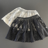 叠穿下摆内搭蕾丝屁帘女打底神器遮胯裙帘配鲨鱼裤 棉线刺绣半身裙