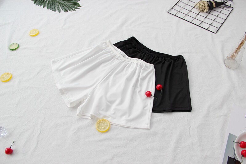 夏季牛奶丝防走光宽松内衬保险裤