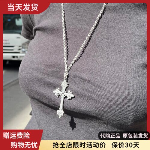 bm项链女大号十字架毛衣链