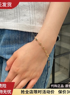 bm手链不掉色女新款金色爱心手饰百搭饰品国内代购brandymelville