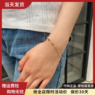 bm手链不掉色女新款金色爱心手饰百搭饰品国内代购brandymelville