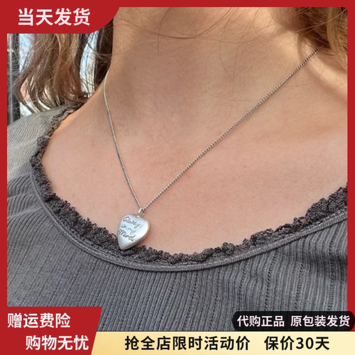bm字母爱心女款锁骨链