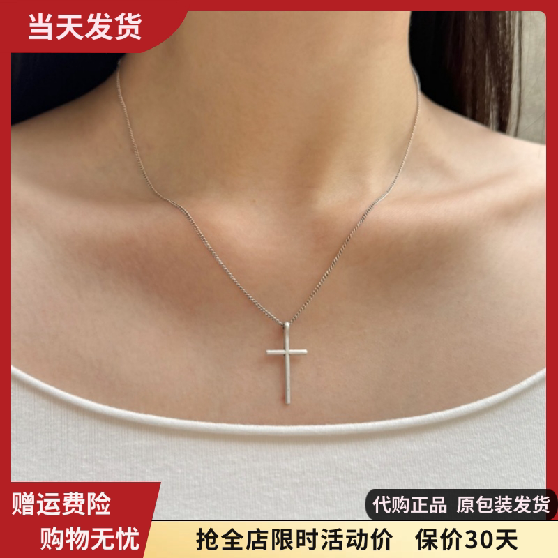 银色十字架项链女夏新款