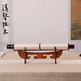 象牙牛角架如意架刀架宝剑架画卷轴毛笔木雕工艺品小展示实木托架