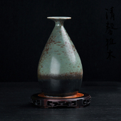 红木雕嵌瘿木核桃古董文玩把件玉石印章微型盆景摆件底座复古中式