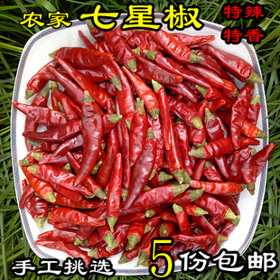 四川特产七星椒干辣椒海椒 特辣小米椒 可舂辣椒面100克农家晒制