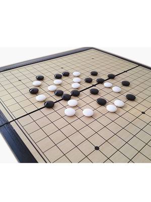 奇点牌大磁石磁性围棋五子棋学生儿童初学可折叠便携棋盘培训教学