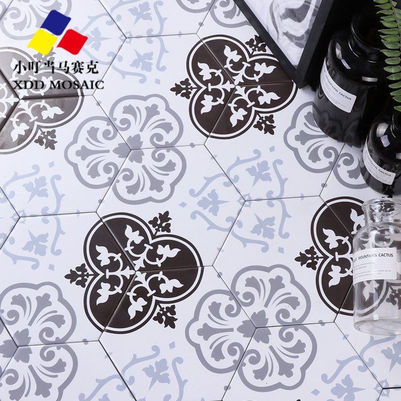 北歐創意六角磚藝術花磚背景牆拼圖衛生間浴室防滑地磚六邊形瓷磚在類目 家裝主材, 瓷磚, 仿古磚（包括文化石）中 - 來自Buy2taobao.com提供專業的淘寶代購服務
