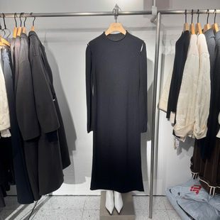 专柜正品艾诺丝雅诗国内代购2025半高领露肩针织连衣裙女31019821