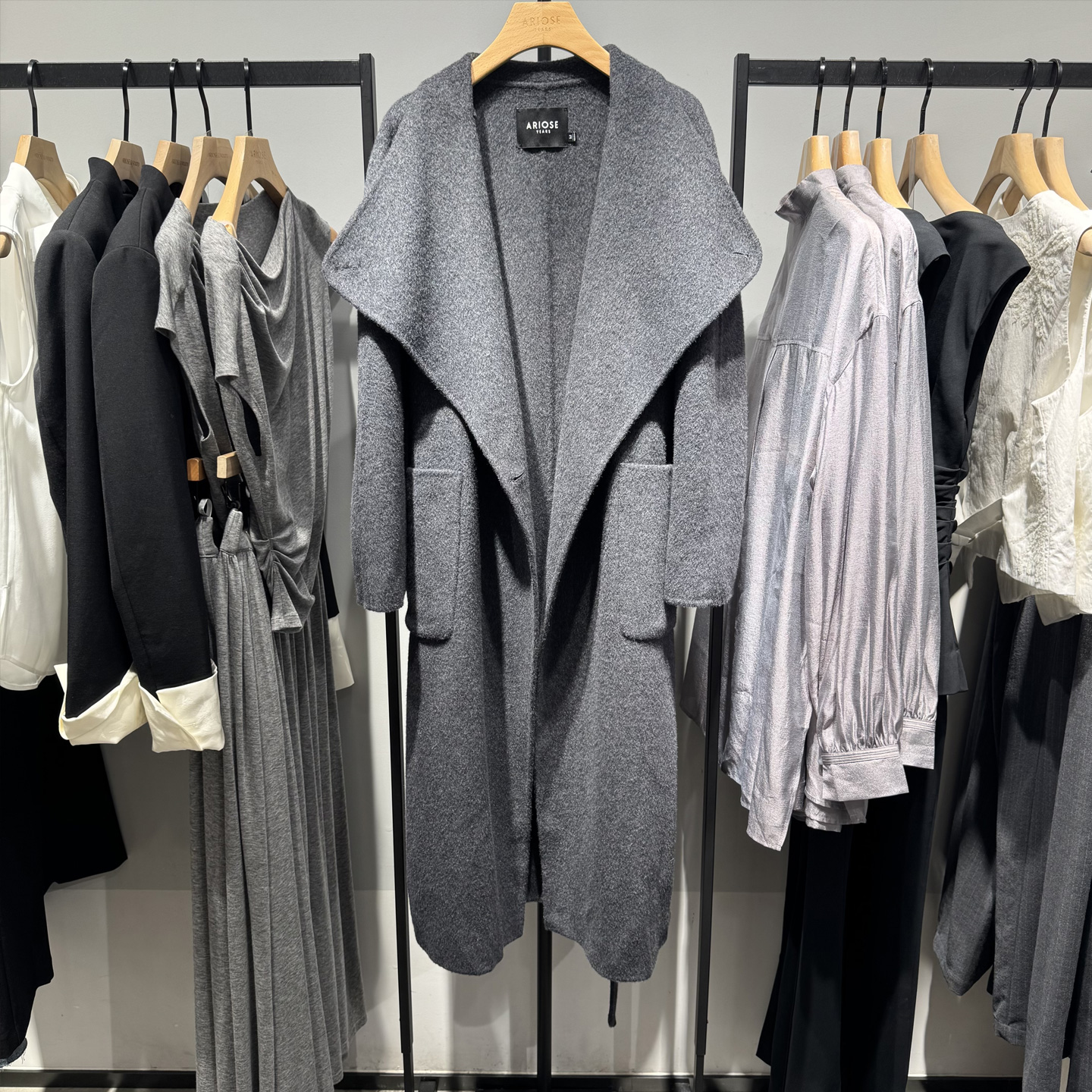 专柜直发 正品艾诺丝雅诗2025冬装新款双面羊毛呢大衣女41022355