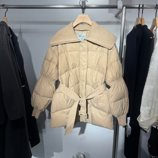 专柜正品艾诺丝雅诗国内代购2025冬针织翻领羽绒服女外套31030032