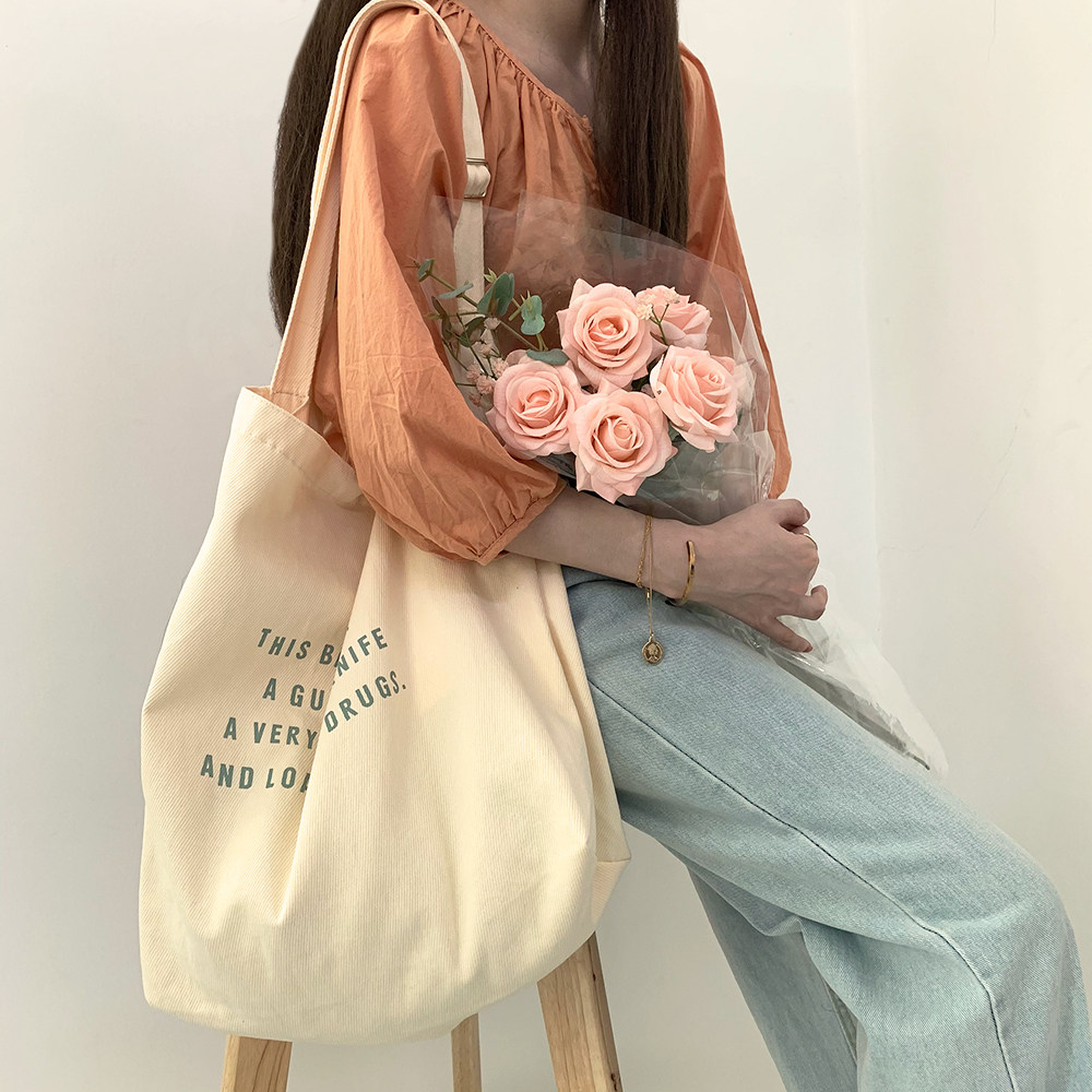 ins休闲风清新薄荷绿男女布包