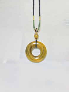 天然上谷战国红玛瑙特色玉环吊坠挂件文玩配饰40×7mm