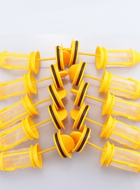 牙科牙椅强弱吸过滤杯过滤网黄色塑料过滤器杯吸唾管整套过滤芯