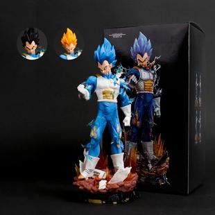 七龙珠 贝吉塔 特兰克斯 父子二人手办 超级赛亚人 桌面摆件装饰