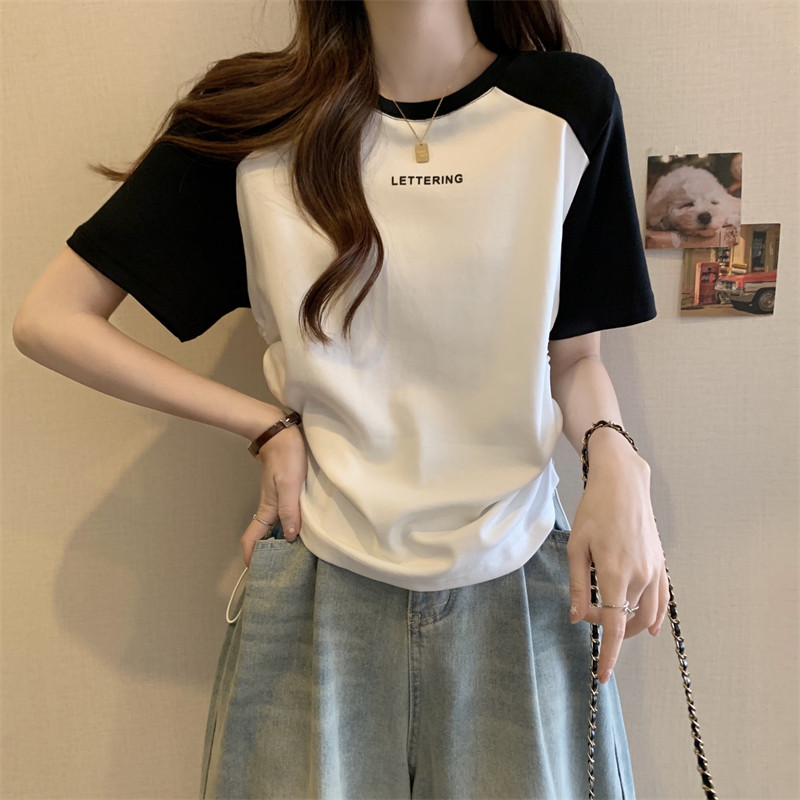 LARGE SIZE WOMENS SUMMER DRESS COVERING TUMMY RAGLAN SHORT SLEEVE T-SHIRT FRONT SHOULDER DRAWSTRING TOP FAT MM PRINT CONTRAST UNDERSHIRT