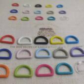 15mmD字扣树脂糖果色背带肩带扣6尺寸15色diy手工包袋扣具配件1