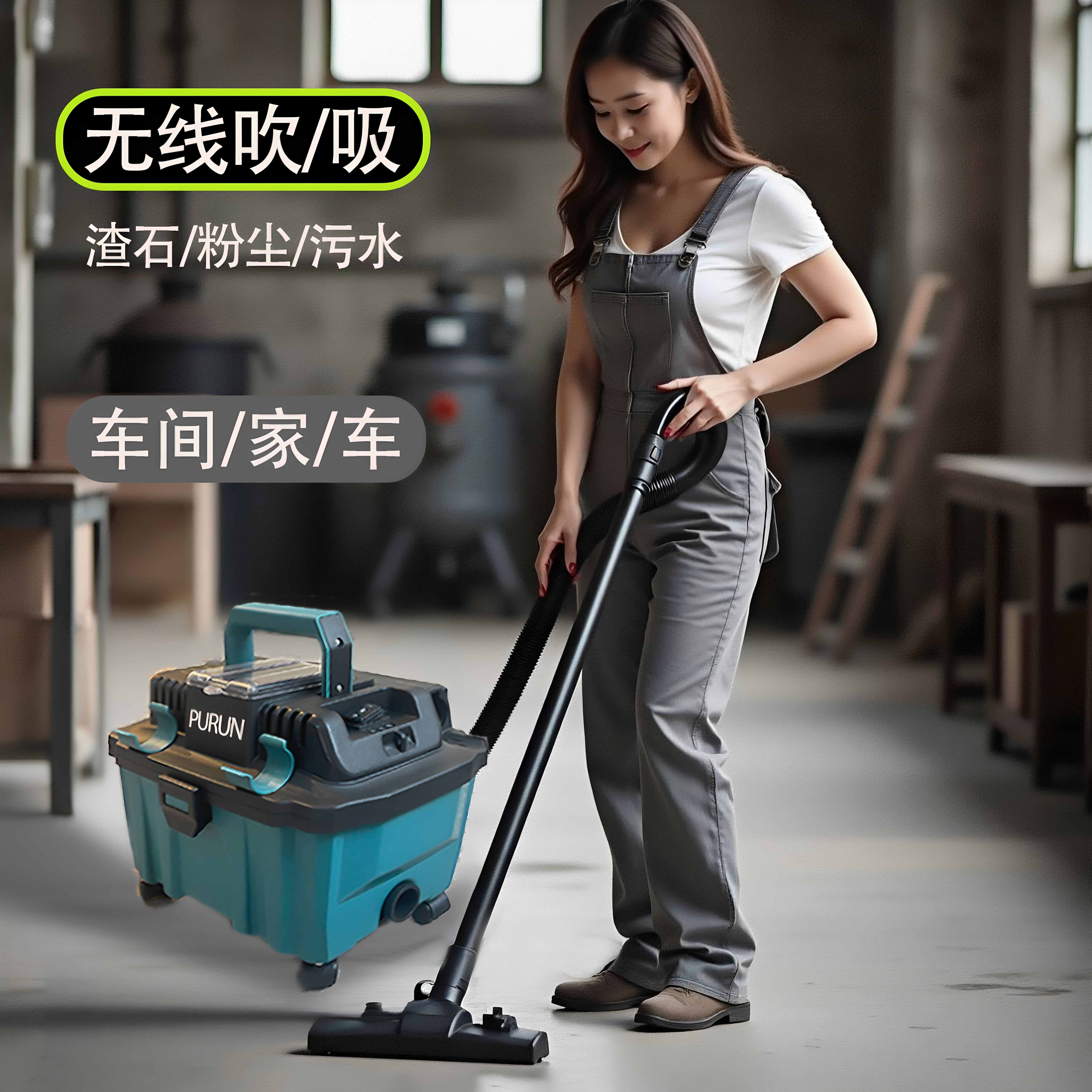 工业吸尘器家用大吸力汽车用大功率地毯保洁干湿二商用美缝吸尘机