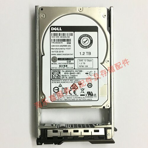 DELL HUC101812CSS204 9XNF6 1.2T 10K 2.5 SAS 12Gb 服务器硬盘