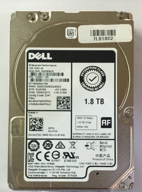 DELL ST1800MM0168 0VJ7CD 1.8T 10K 2.5寸 SAS 12Gb 服务器硬盘