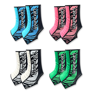 Lastpunch/皮革护踝超纤皮高弹尼龙护脚 踢拳散打泰拳MMA搏击护具