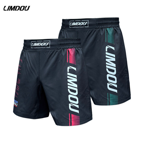 领斗LIMDOU/夏季MMA综合搏击短裤运动休闲涤纶透气速干格斗训练款