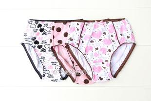 简约日系全棉中腰三角可爱少女全纯棉内裤 粉色三角裤 包邮 满5条