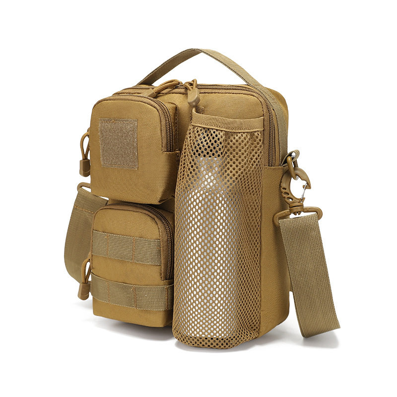 户外出行登山运动路亚钓鱼男士手提斜挎包可装水杯手机雨伞一体包