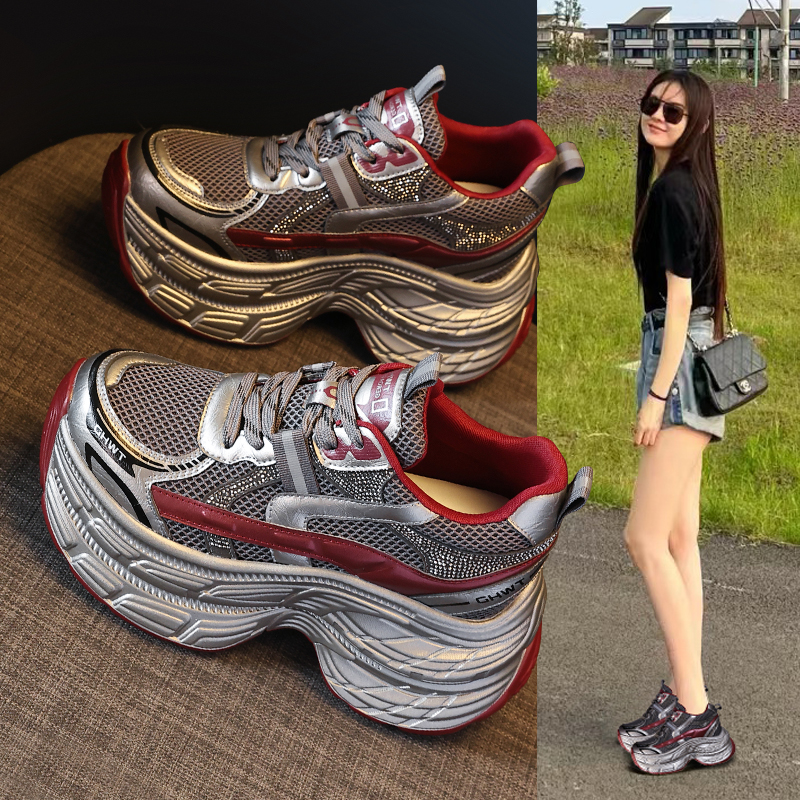 厚底内增高8CM网红超火老爹鞋