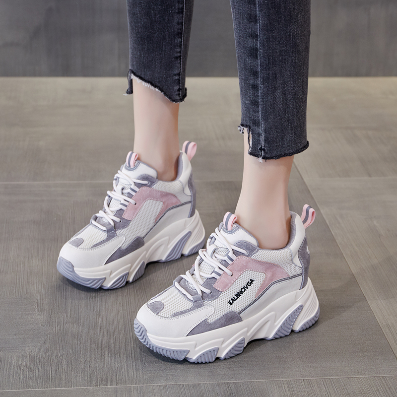 增高8CM真皮老爹鞋运动休闲百搭