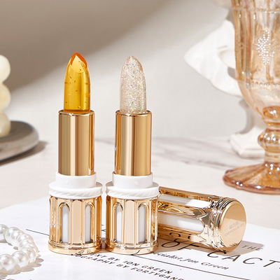 黛古拉冰晶女果冻温变口红淡化唇纹保湿防干裂水嫩千人千色润唇膏