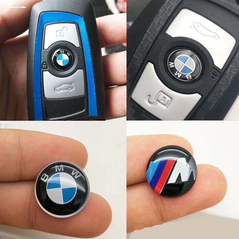 适用宝马汽车刀锋钥匙遥控车贴标志1系3系5系7系X6金属原厂品质