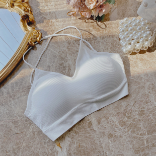 韩版美背吊带背心女弹力带胸垫短款裹胸露背抹胸纯色百搭内搭上衣