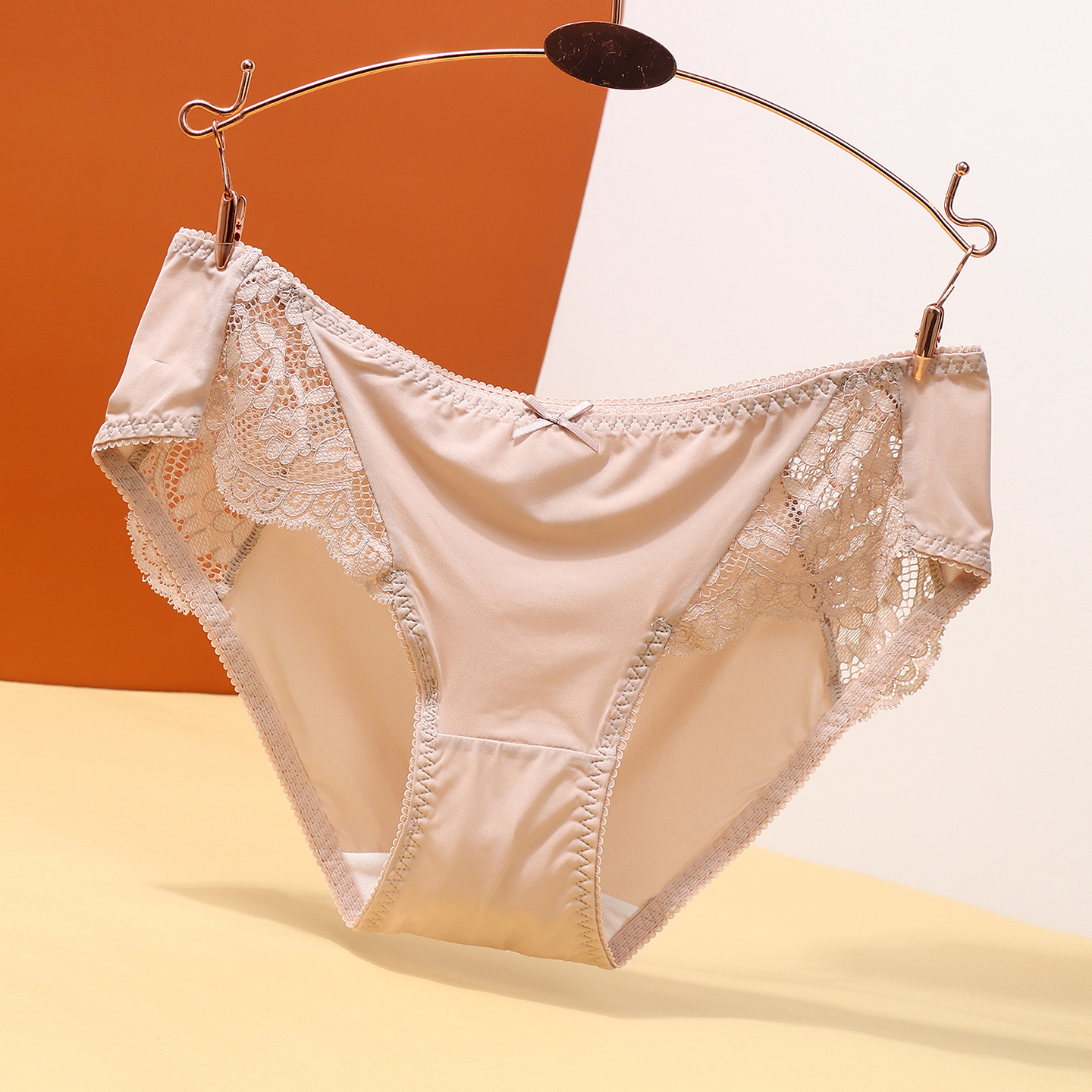 冰丝内裤女中腰蕾丝性感新款时尚