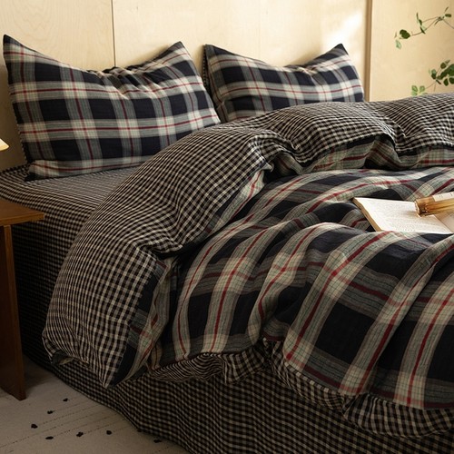 a类日式全棉双层纱四件套