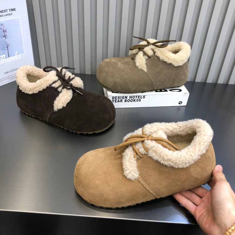 真皮系带大棉勃肯鞋厚底增高棉鞋