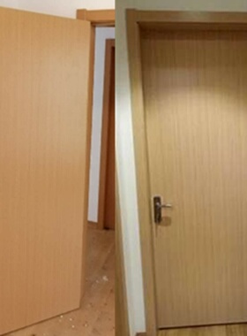 木门室内门实木复合套装免漆门定制简易厨卫卧室书房门原木色出租