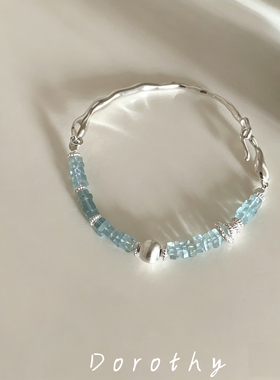 Dorothy | 海蓝宝手链女轻奢小众碎碎冰清冷感夏季众百搭手饰配饰