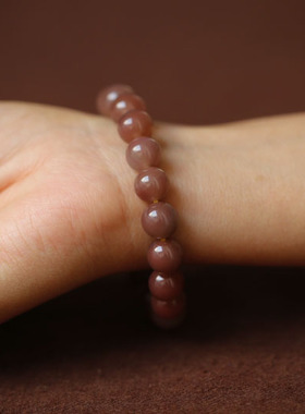 天然紫绿玛瑙满色满肉手链一枚【特价】