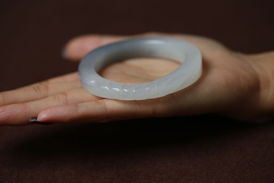 【一品青莲】天然烟灰手镯