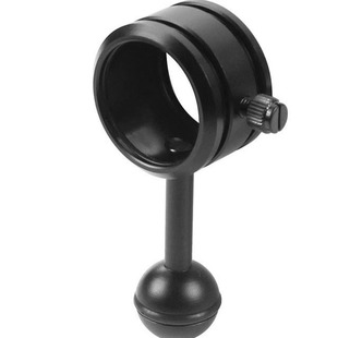 现货潜水摄影补光灯电筒夹一英寸手电筒支架铝合金球头夹水下照明