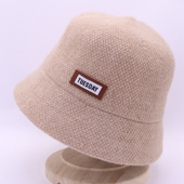 韩版 G72秋冬季 新款 羊毛混纺女渔夫帽保暖防寒小皮标休闲针织盆帽