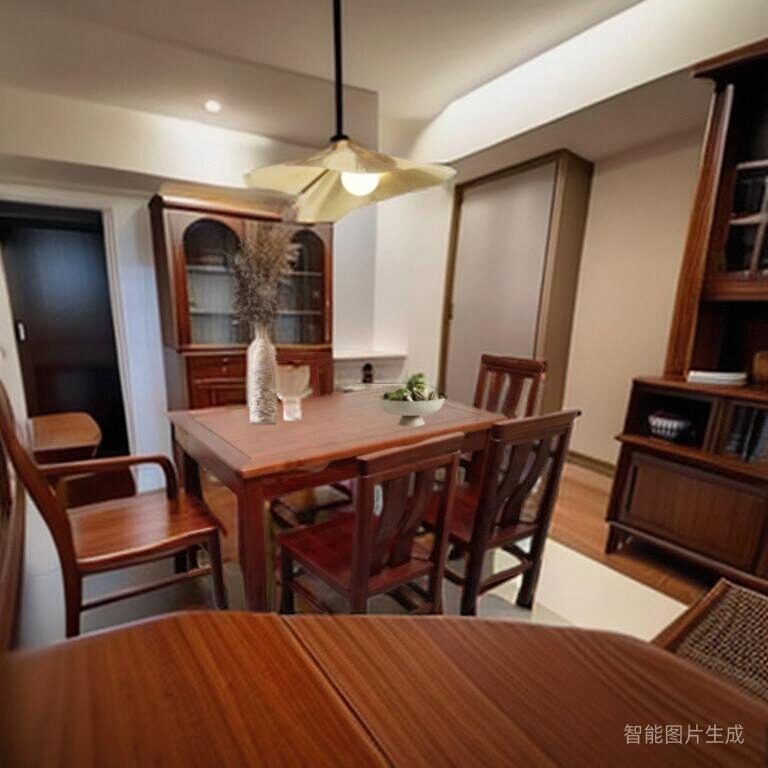 红香椿木餐桌餐椅成套一桌四椅餐厅实木桌椅一桌六椅