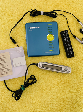 松下SJ-MJ19 蓝色经典款MD随身听 好看好听 有使用痕迹 功能正常