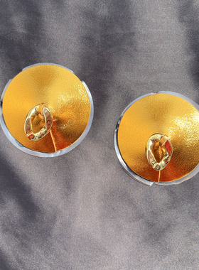 金黄色PU软面闪亮乳头贴  S~M 个性胸部装饰乳贴 炫酷性感胸贴