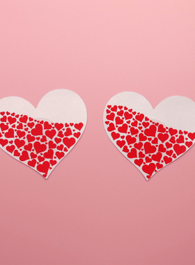 浪漫爱心满满红色胸贴 心形一次性乳头贴 隐形超薄透气防凸点
