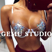 水钻乳贴 高品质钻石胸部贴 可贴全身 超闪 骚爆了