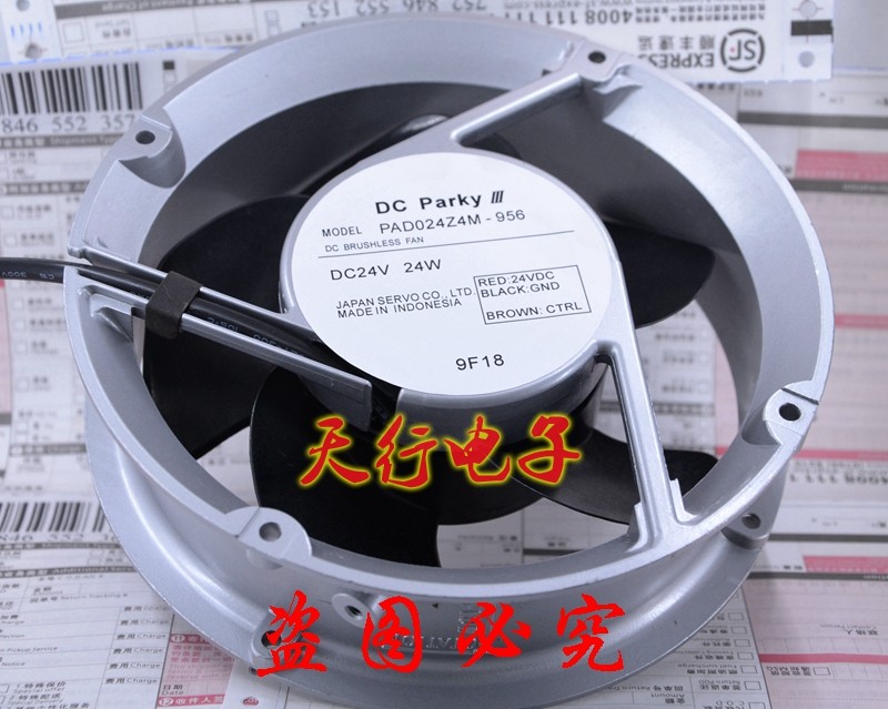 全新 DC PARKY PAD024Z4M-956 DC24V 24W 17251 散热风扇