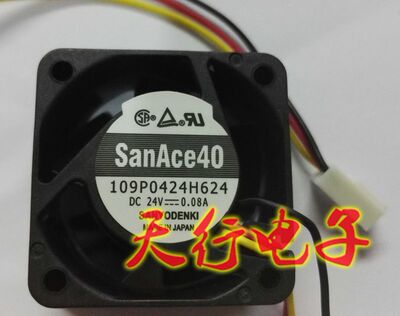 全新SANYO 109P0424H624 4020 24V 0.08A 40*40*20MM散热风扇