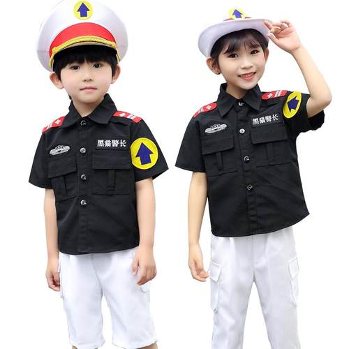 六一儿童节黑猫警长演出服套装